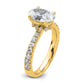 14k Yellow Gold White 2 1/4 Ct. Lab Grown Diamond VS/SI+ G+ Oval Solitaire Engagement Ring