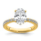 14k Yellow Gold White 2 1/4 Ct. Lab Grown Diamond VS/SI+ G+ Oval Solitaire Engagement Ring