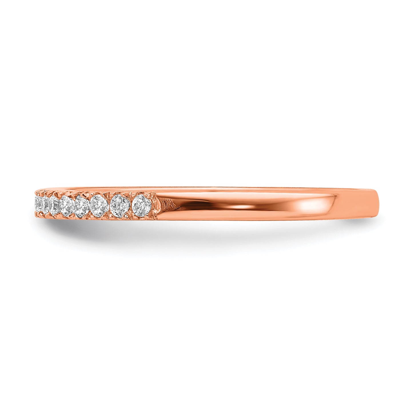 Pure Serenity 14k Rose Gold 1/6 Ct. Lab Grown Diamond VS/SI+ G+ Wedding Band Ring