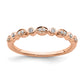 Pure Serenity 14k Rose Gold 1/5 Ct. Lab Grown Diamond VS/SI+ G+ Two Wedding Band Ring Set