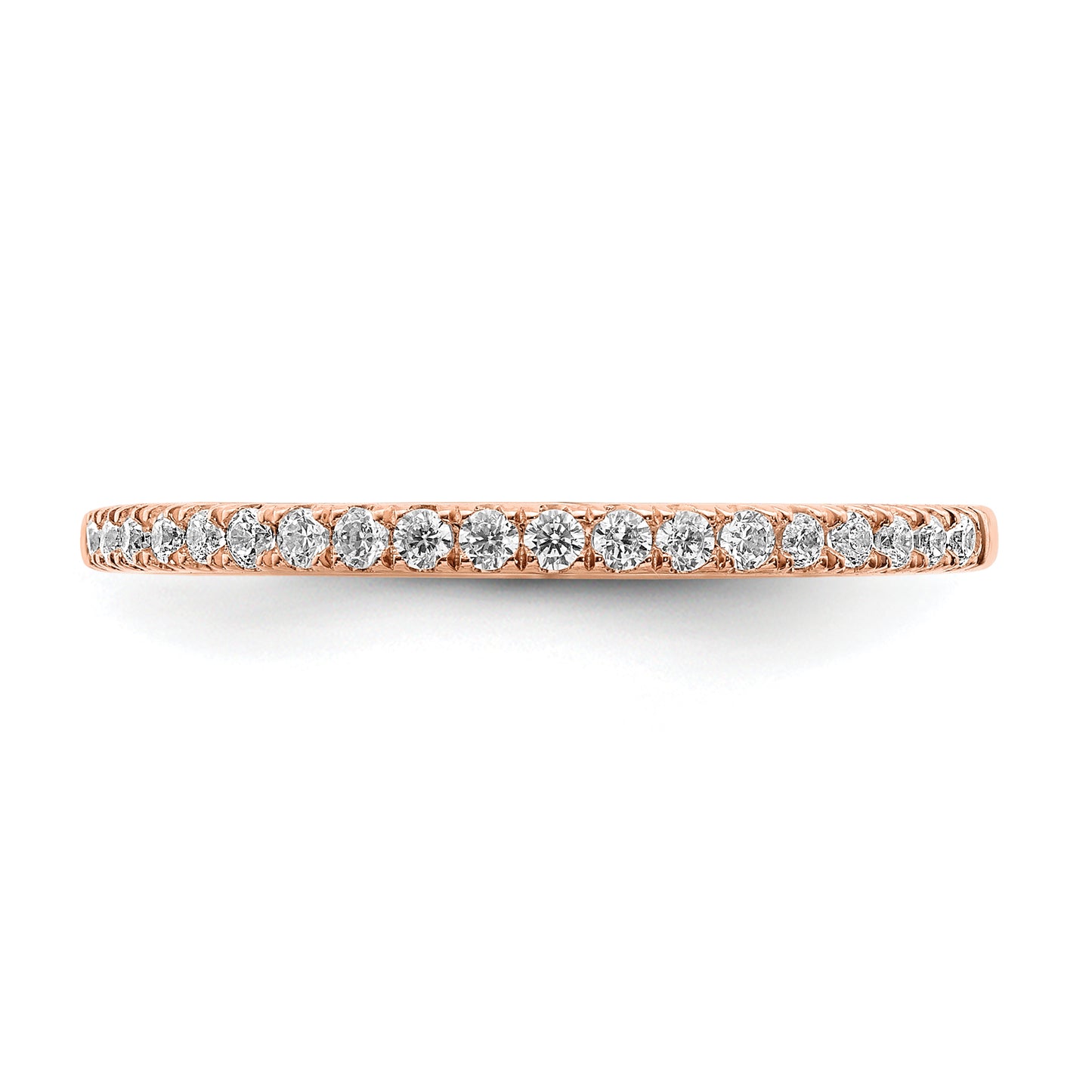 Pure Serenity 14k Rose Gold 1/6 Ct. Lab Grown Diamond VS/SI+ G+ Wedding Band Ring