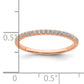 Pure Serenity 14k Rose Gold 1/6 Ct. Lab Grown Diamond VS/SI+ G+ Wedding Band Ring