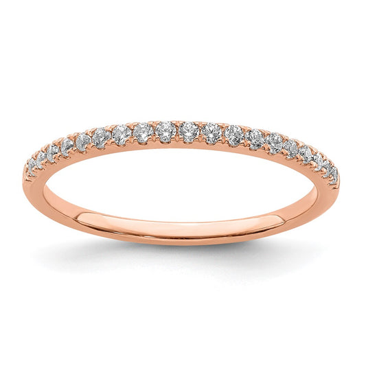 Pure Serenity 14k Rose Gold 1/6 Ct. Lab Grown Diamond VS/SI+ G+ Wedding Band