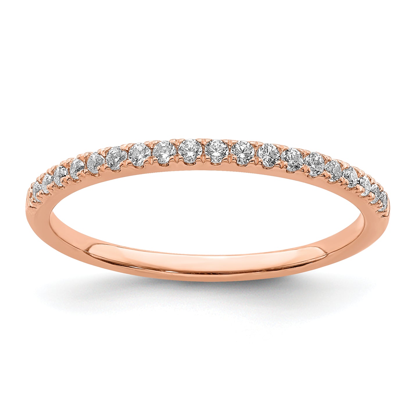 Pure Serenity 14k Rose Gold 1/6 Ct. Lab Grown Diamond VS/SI+ G+ Wedding Band Ring