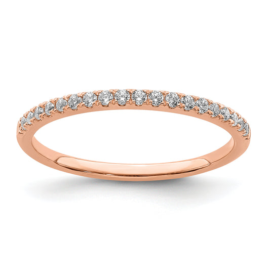 Pure Serenity 14k Rose Gold 1/6 Ct. Lab Grown Diamond VS/SI+ G+ Wedding Band Ring