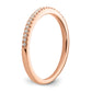 Pure Serenity 14k Rose Gold 1/15 Ct. Lab Grown Diamond VS/SI+ G+ Wedding Band Ring