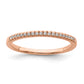 Pure Serenity 14k Rose Gold 1/15 Ct. Lab Grown Diamond VS/SI+ G+ Wedding Band Ring