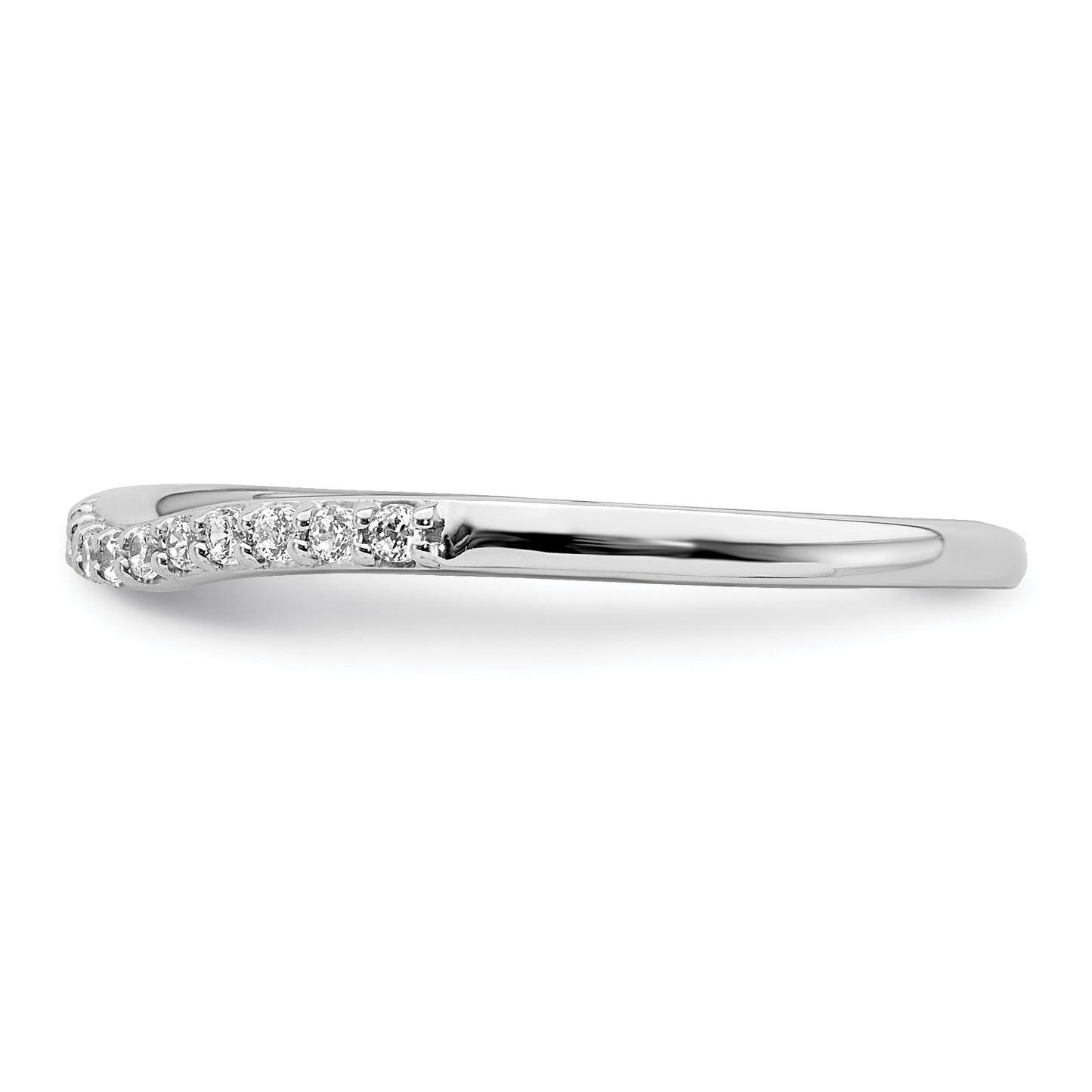 10k White Gold 1/10 Ct. Lab Grown Diamond VS/SI+ G+ Wedding Band Ring