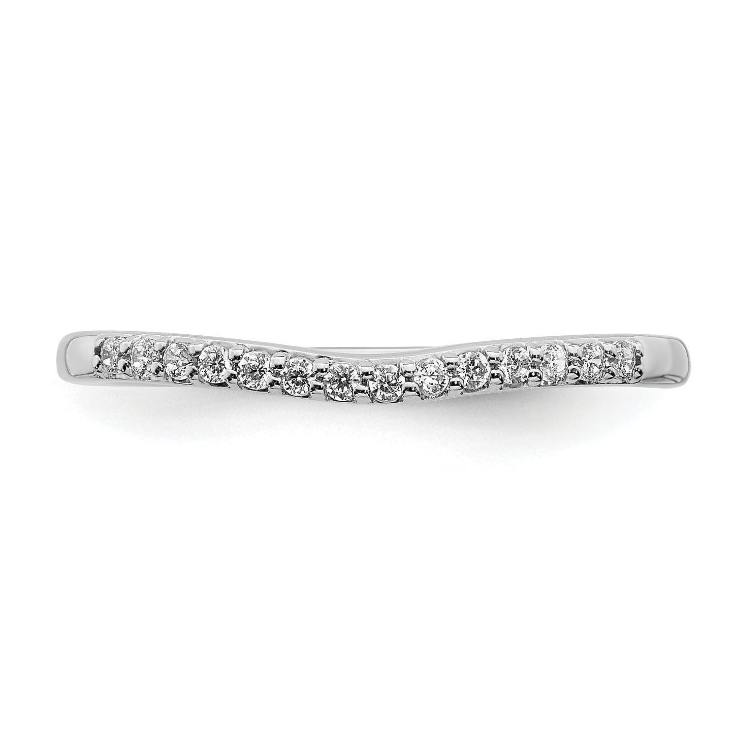 10k White Gold 1/10 Ct. Lab Grown Diamond VS/SI+ G+ Wedding Band Ring