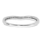 10k White Gold 1/10 Ct. Lab Grown Diamond VS/SI+ G+ Wedding Band Ring