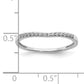 10k White Gold 1/10 Ct. Lab Grown Diamond VS/SI+ G+ Wedding Band Ring