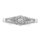 10k White Gold 1/3 Ct. Lab Grown Diamond VS/SI+ G+ Round Halo Engagement Ring