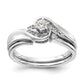 14K White Gold Lab Grown Diamond VS/SI+ G+ By-Pass Engagement Ring