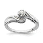 14K White Gold Lab Grown Diamond VS/SI+ G+ By-Pass Engagement Ring