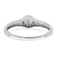 10k White Gold 1/5 Ct. Lab Grown Diamond VS/SI+ G+ Cluster Engagement Ring