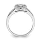 10k White Gold 1/4 Ct. Lab Grown Diamond VS/SI+ G+ Cluster Engagement Ring