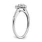 10k White Gold 1/4 Ct. Lab Grown Diamond VS/SI+ G+ Cluster Engagement Ring