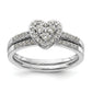 10k White Gold 1/4 Ct. Lab Grown Diamond VS/SI+ G+ Cluster Engagement Ring