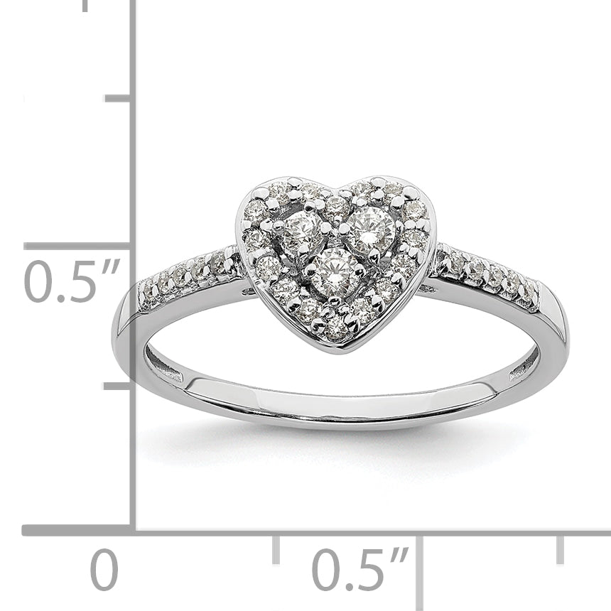 10k White Gold 1/4 Ct. Lab Grown Diamond VS/SI+ G+ Cluster Engagement Ring