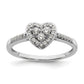 10k White Gold 1/4 Ct. Lab Grown Diamond VS/SI+ G+ Cluster Engagement Ring