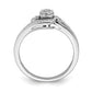 10k White Gold 1/5 Ct. Lab Grown Diamond VS/SI+ G+ Cluster Engagement Ring