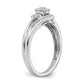 10k White Gold 1/5 Ct. Lab Grown Diamond VS/SI+ G+ Cluster Engagement Ring