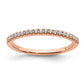 14k Rose Gold 1/5 Ct. Lab Grown Diamond VS/SI+ G+ Wedding Band Ring