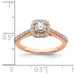 14k Rose Gold 3/4 Ct. Lab Grown Diamond VS/SI+ G+ Round Halo Engagement Ring