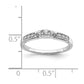 14k White Gold 1/4 Ct. Lab Grown Diamond VS/SI+ G+ Complete Round Size 6 Wedding Band