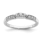 14k White Gold 1/4 Ct. Lab Grown Diamond VS/SI+ G+ Complete Round Size 6 Wedding Band