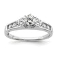 14k White Gold 5/8 Ct. Lab Grown Diamond VS/SI+ G+ Round Engagement Ring