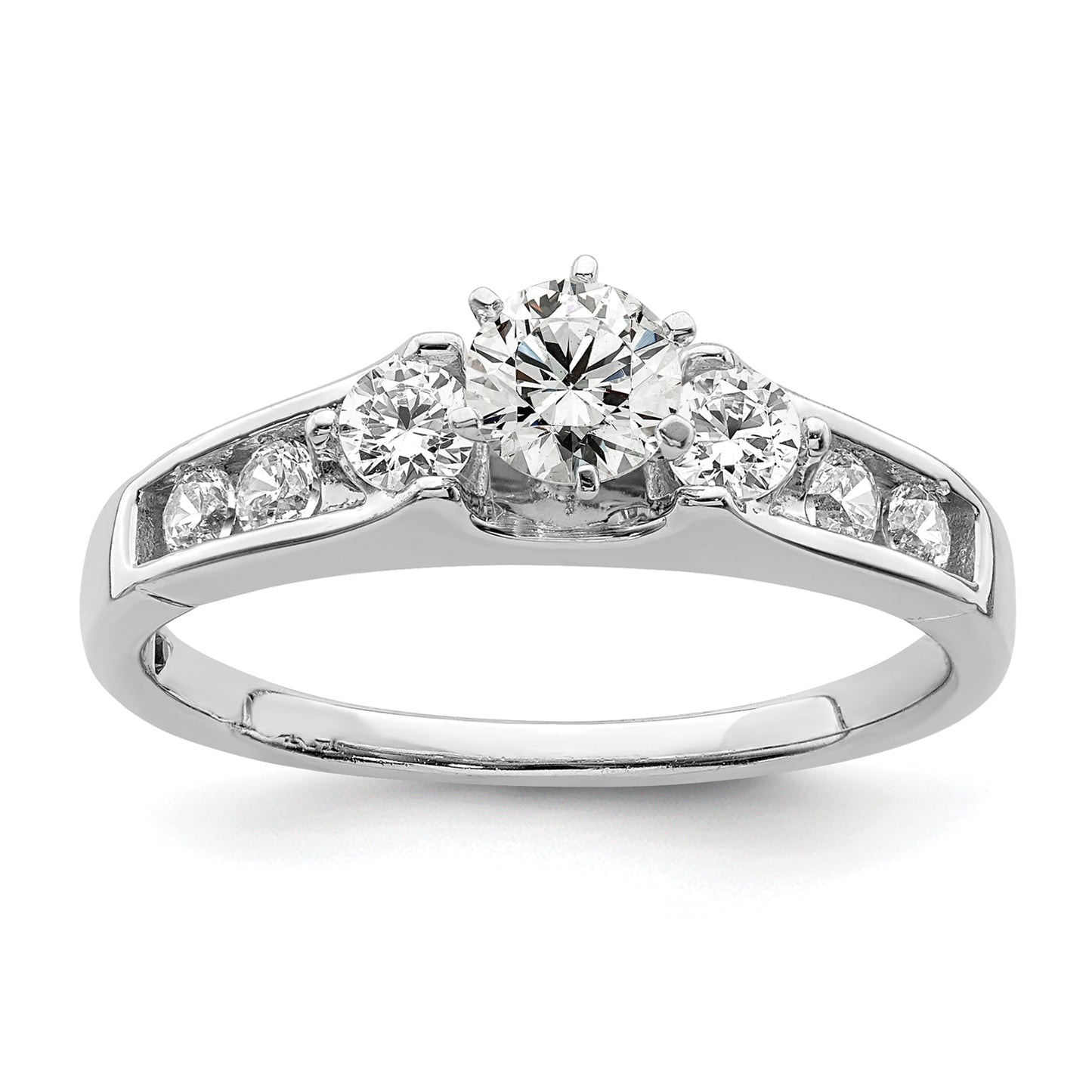 14k White Gold 5/8 Ct. Lab Grown Diamond VS/SI+ G+ Round Engagement Ring