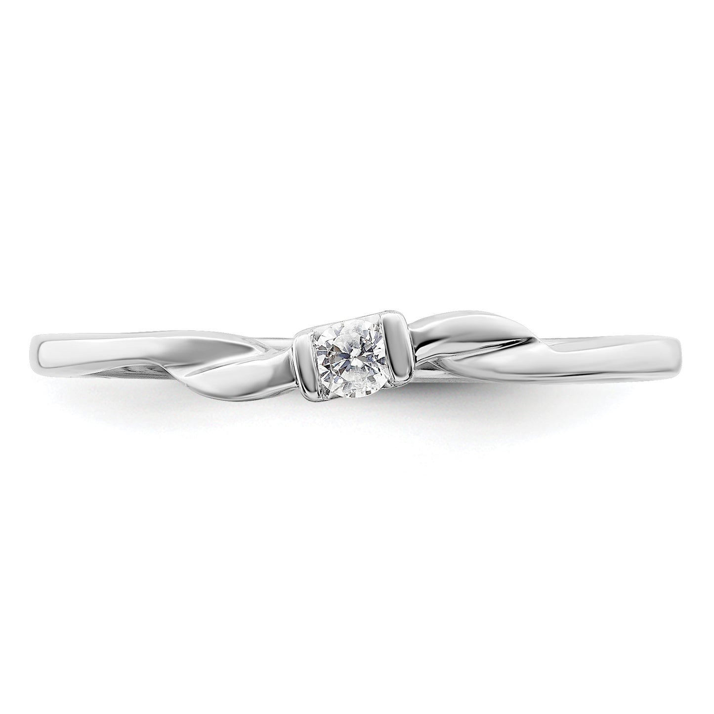 First Promise 14k White Gold 1/15 Ct. Lab Grown Diamond VS/SI+ G+ Petite Engagement Ring