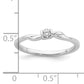 First Promise 14k White Gold 1/15 Ct. Lab Grown Diamond VS/SI+ G+ Petite Engagement Ring