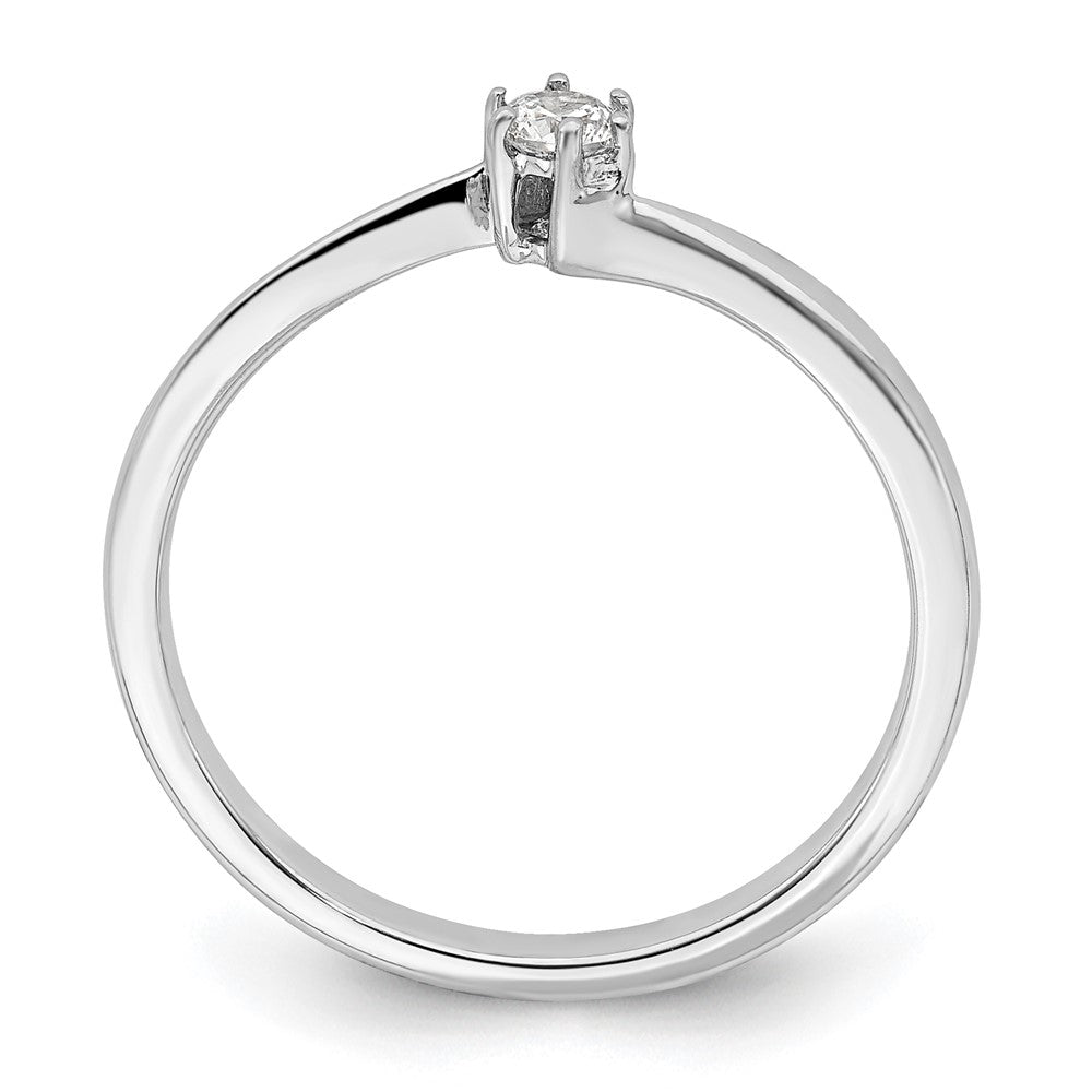 First Promise 14k White Gold 1/8 Ct. Lab Grown Diamond VS/SI+ G+ Complete Petite Engagement Ring