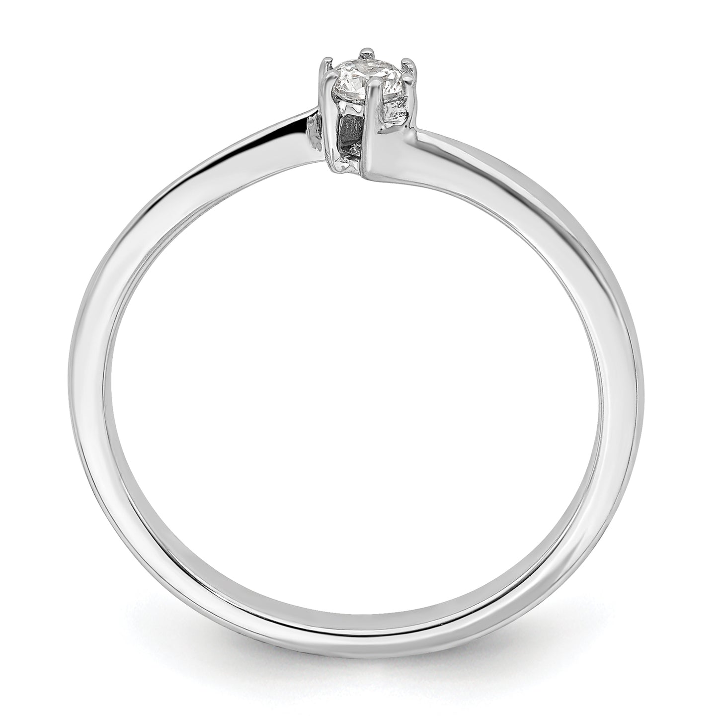 First Promise 14k White Gold 1/8 Ct. Lab Grown Diamond VS/SI+ G+ Petite Engagement Ring