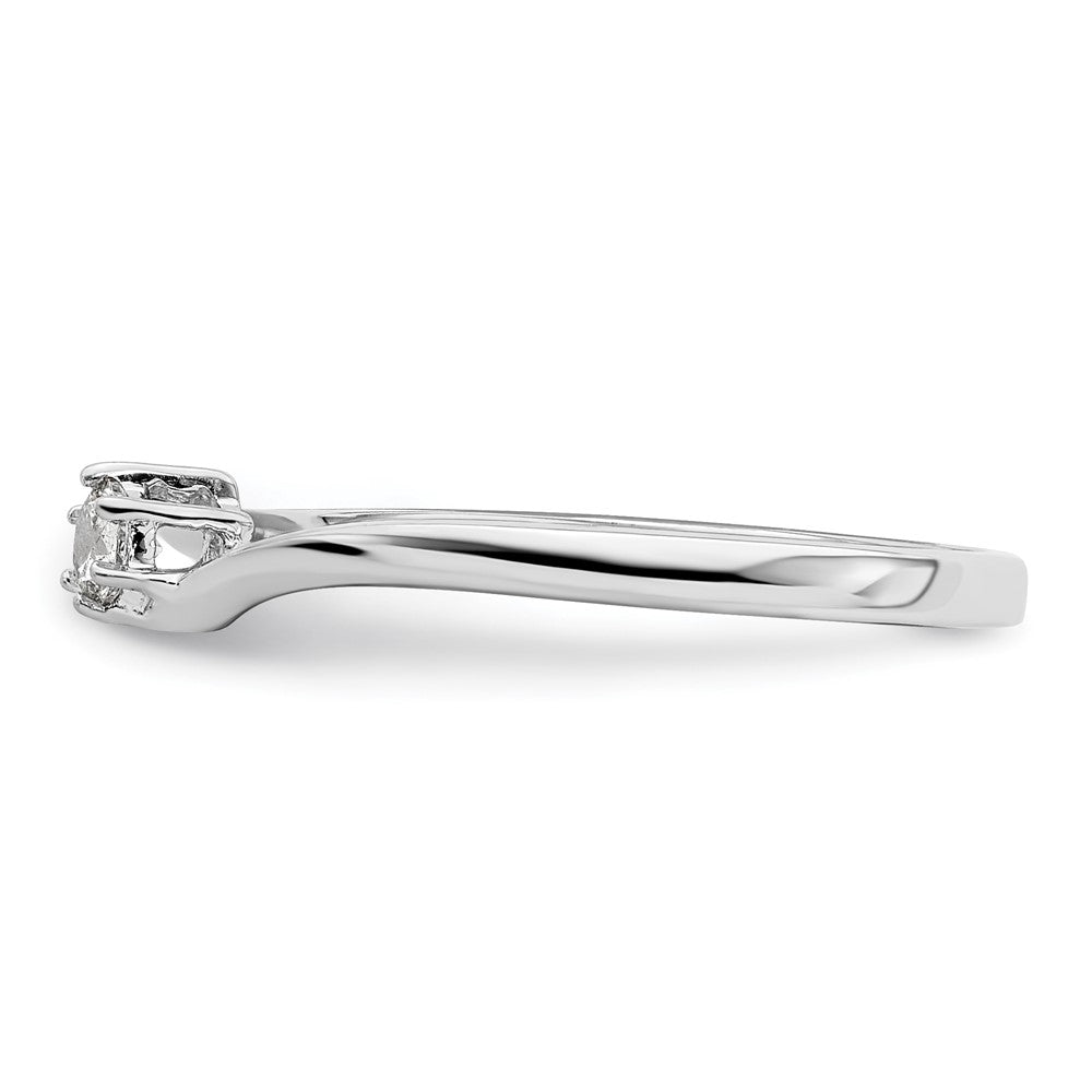 First Promise 14k White Gold 1/8 Ct. Lab Grown Diamond VS/SI+ G+ Complete Petite Engagement Ring