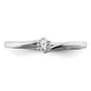 First Promise 14k White Gold 1/8 Ct. Lab Grown Diamond VS/SI+ G+ Complete Petite Engagement Ring