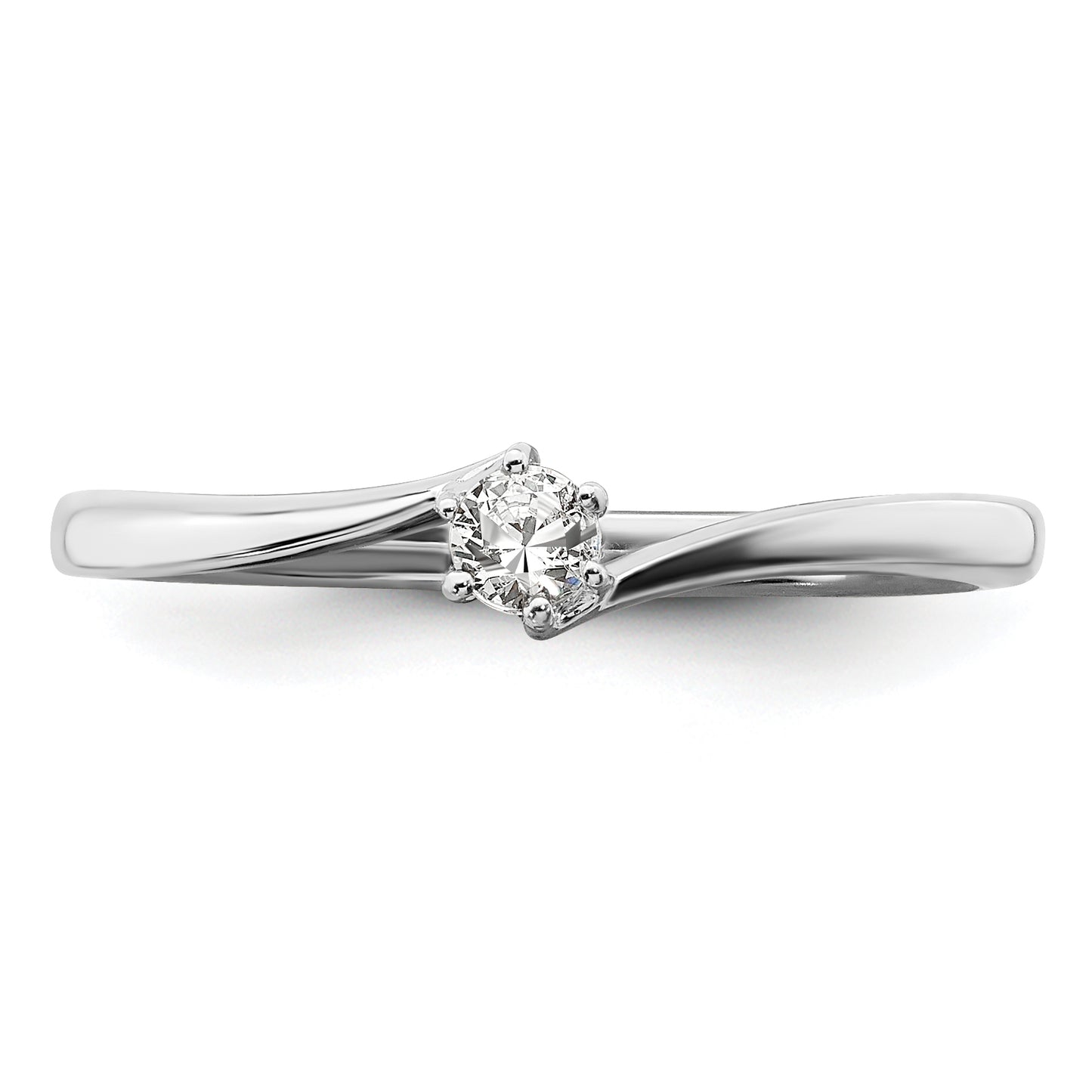 First Promise 14k White Gold 1/8 Ct. Lab Grown Diamond VS/SI+ G+ Petite Engagement Ring