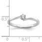 First Promise 14k White Gold 1/8 Ct. Lab Grown Diamond VS/SI+ G+ Petite Engagement Ring