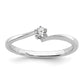 First Promise 14k White Gold 1/8 Ct. Lab Grown Diamond VS/SI+ G+ Complete Petite Engagement Ring