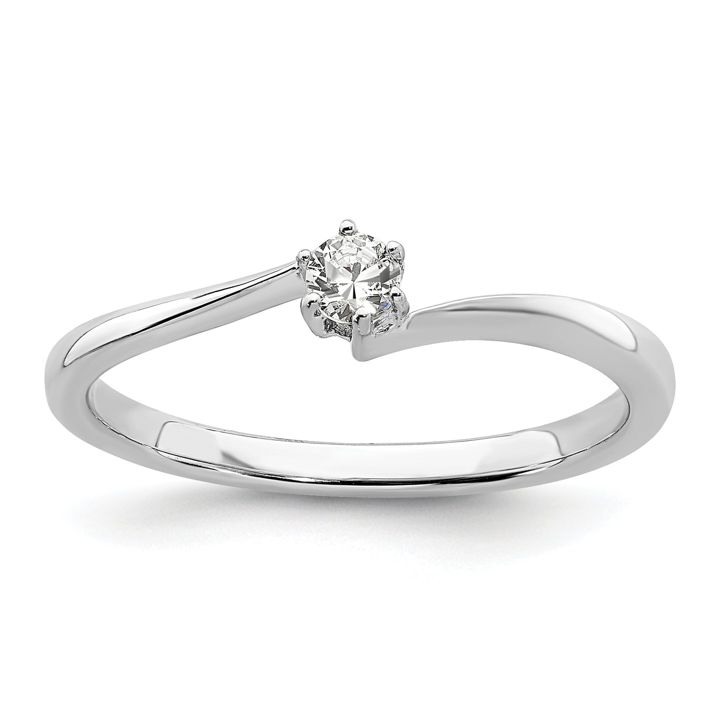 First Promise 14k White Gold 1/8 Ct. Lab Grown Diamond VS/SI+ G+ Petite Engagement Ring