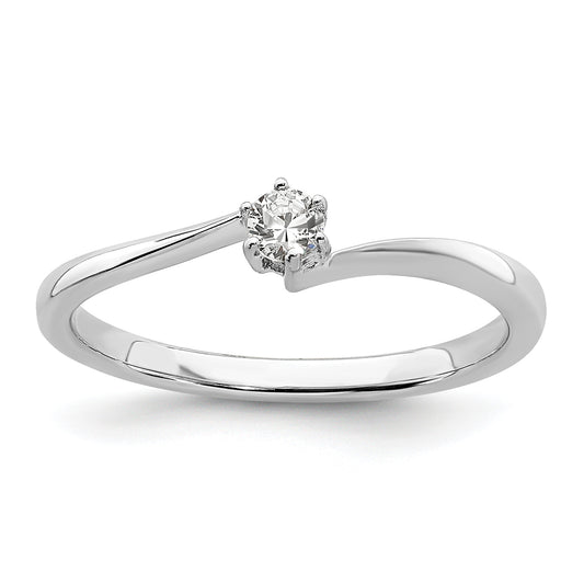 First Promise 14k White Gold 1/8 Ct. Lab Grown Diamond VS/SI+ G+ Petite Engagement Ring