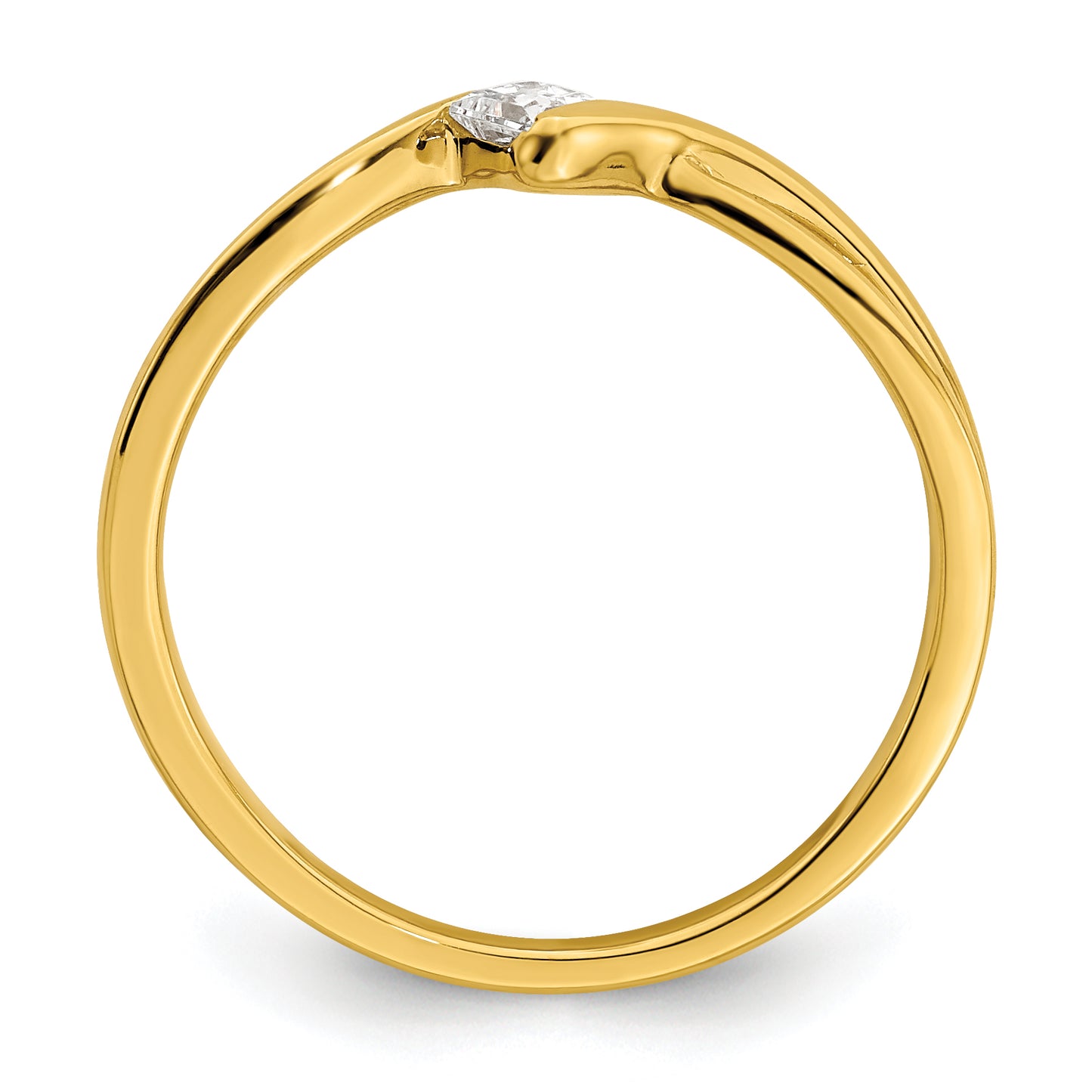 14k Yellow Gold First Promise 1/6 Ct. Lab Grown Diamond VS/SI+ G+ Petite Engagement Ring