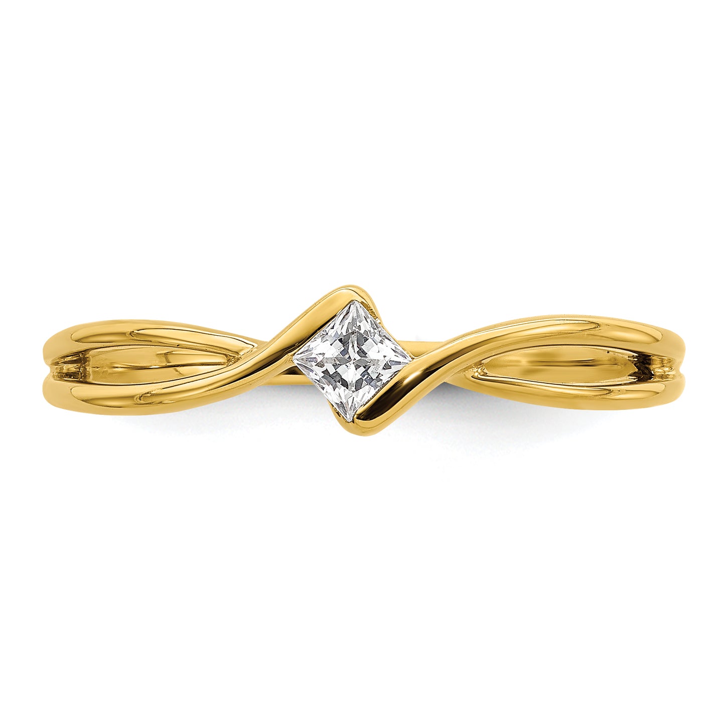 14k Yellow Gold First Promise 1/6 Ct. Lab Grown Diamond VS/SI+ G+ Petite Engagement Ring