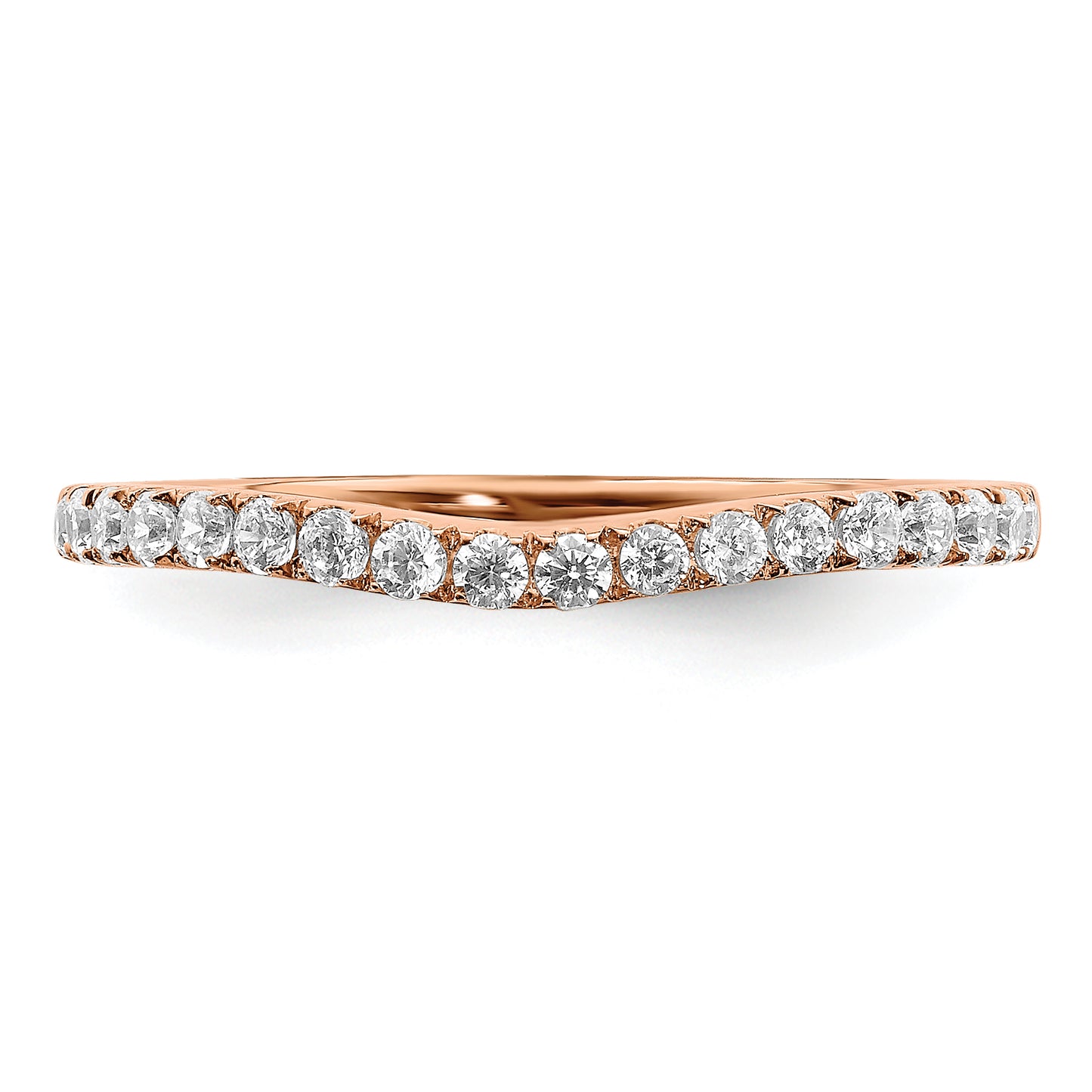 10k Rose Gold 1/3 Ct. Lab Grown Diamond VS/SI+ G+ Wedding Band Ring