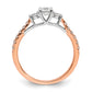 10k Two-tone Rose Gold 3/4 Ct. Lab Grown Diamond VS/SI+ G+ Petite Engagement Ring