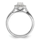 14k White Gold 1/2 Ct. Lab Grown Diamond VS/SI+ G+ Round Halo Engagement Ring