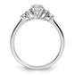 14k White Gold 1/2 Ct. Lab Grown Diamond VS/SI+ G+ Complete Petite Engagement Ring