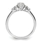 14k White Gold 1/2 Ct. Lab Grown Diamond VS/SI+ G+ Petite Engagement Ring